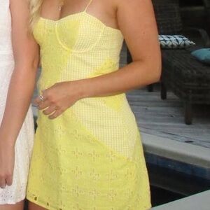 Yellow mini dress